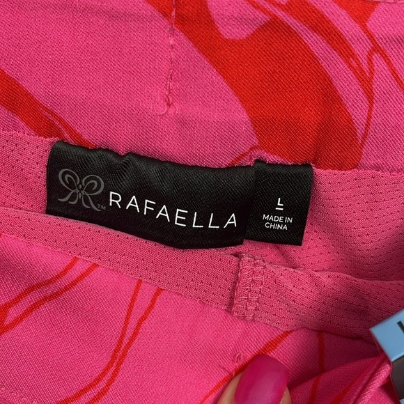 Rafaella Womens Skort L Carmine Rose Stretch Waist Pockets Viscose Blend NWT - Picture 4 of 11